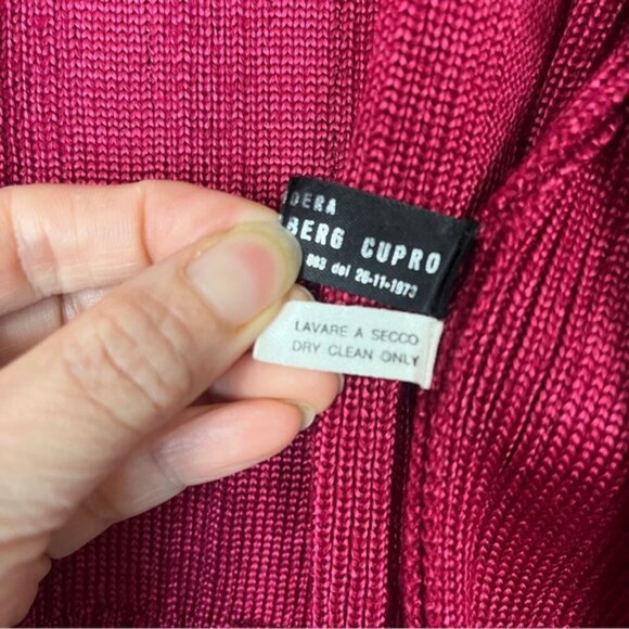 Vintage Beltrami virgin wool silk 3D button ribbed jacket Sz M - Picture 8 of 10